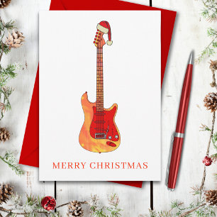Coola Jul Fire Guitar Helg Vykort