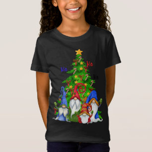 Coola jul Gnomes Julafton Träd Ho Ho Design T Shirt