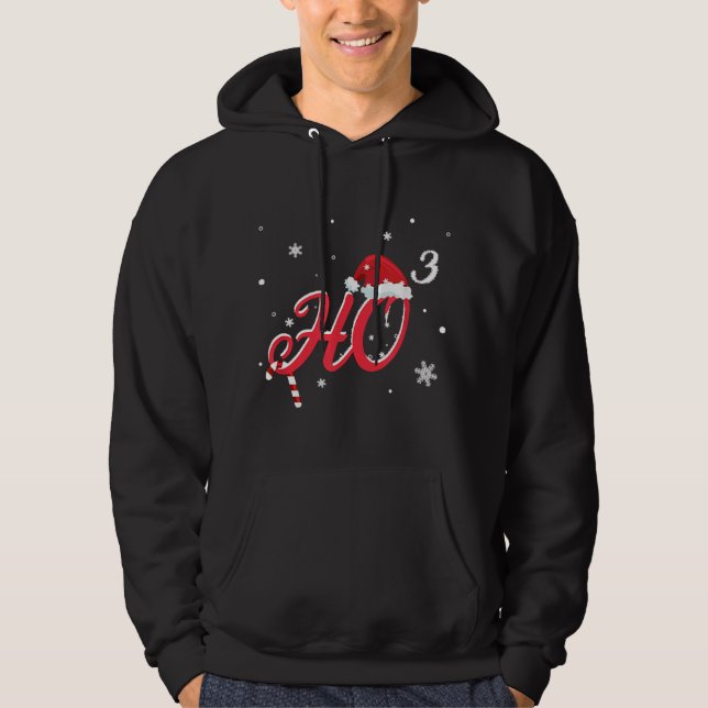 Coola jul HO-3 Santa Hat Funny Hoodie (Framsida)