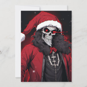 Coola Julafton Julhelg Skull Santa Bone Tuxedo Julkort