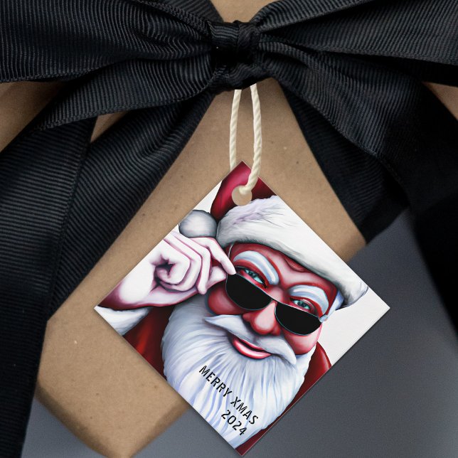 Coola Jultomten i solglasögon till från jul Gåvor Etiketter (Cool Santa Claus in Sunglasses To From Christmas Favor Tags
)