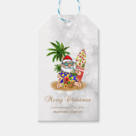Coola jultomten,Palmer,Strand Bokeh Presentetikett