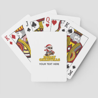 Coola jultomten Skateboardar God Jul Casinokort