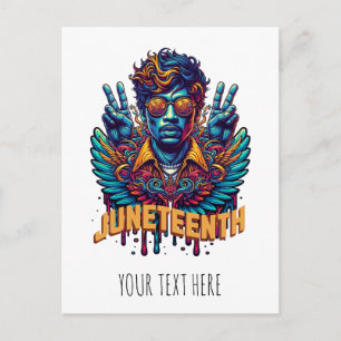 Coola Juneteenth Black History Month Ängel Frihet Vykort