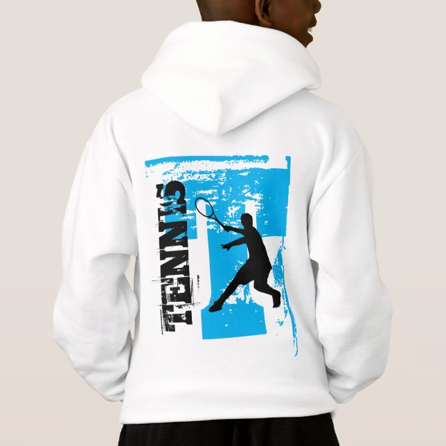 Coola Junior tennis player pullover hoodie för bar T Shirt (Baksida)