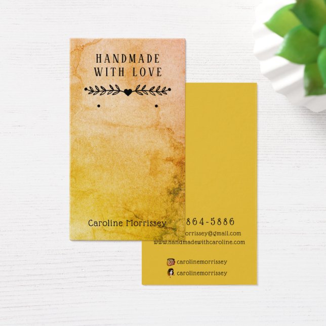 Coola Juvelry Earring Visning Watercolor Card Visitkort (Skivbord)