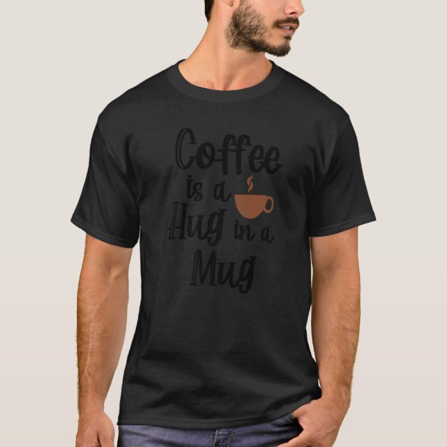 Coola Kaffe Kopp Drinker Tired Caffeine T Shirt (Framsida)
