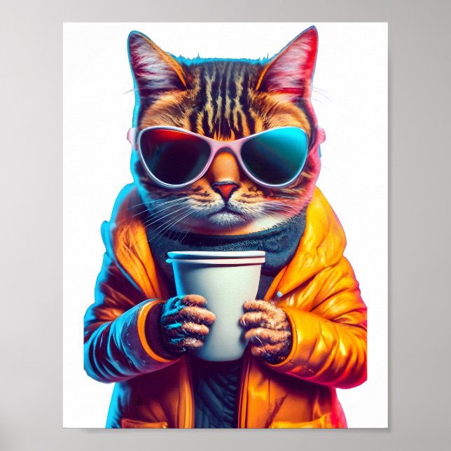 Coola Kaffe - modern Snyggt Poster (Framsidan)