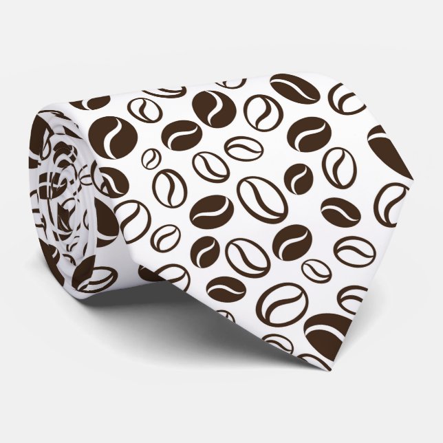 coola kaffeböna mönster slips (Rullad)