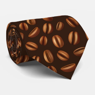 coola kaffeböna mönster slips