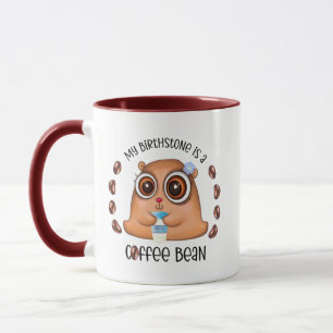 coola kaffebönor tillsätt monogram Birthstone Mugg