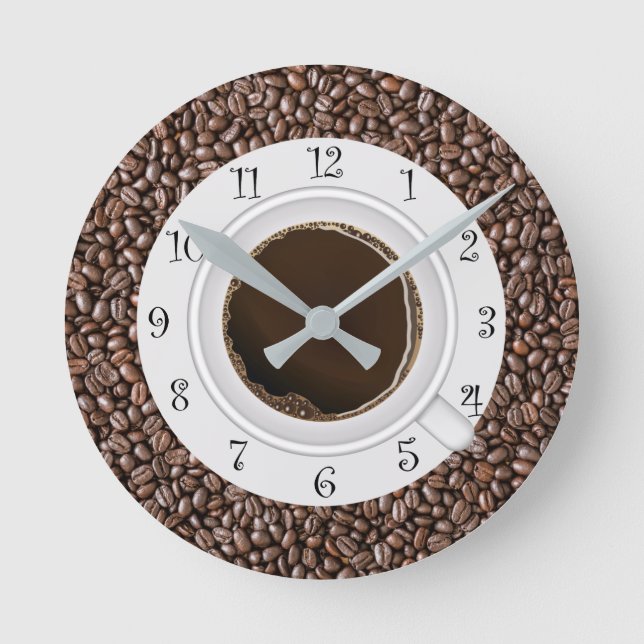 Coola Kaffemökväggsdäck Rund Klocka (Framsida)