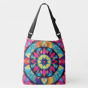 Coola Kaleidoscope Aztec Design, Rosa Blue Mönster Axelväska