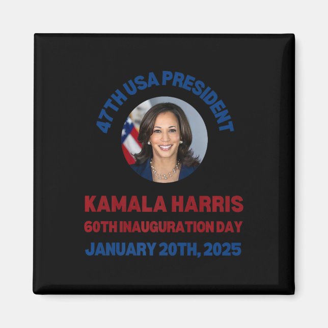 Coola Kamala Harris 2024 Invigningsdag Souvenir Magnet (Framsidan)