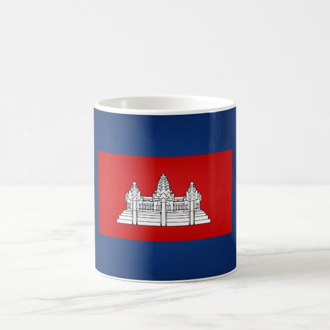 Coola Kambodjanska Flagga Kaffemugg (Center)