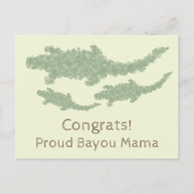 Coola kamouflagedje alligatorer - genomskinlig. vykort (Framsida)