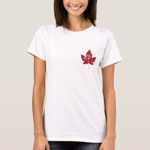 Coola Kanada T-shirt Retro Maple Löv Souvenir