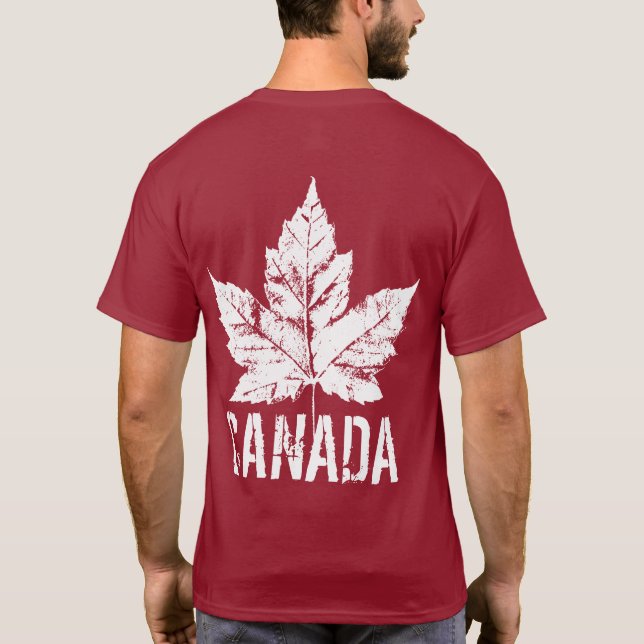 Coola Kanada T-shirt Retro Maple Löv Souvenir (Baksida)