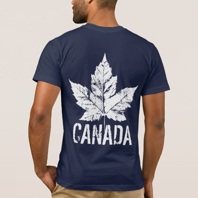 Coola Kanada T-shirt Retro Maple Löv Souvenir (Baksida)