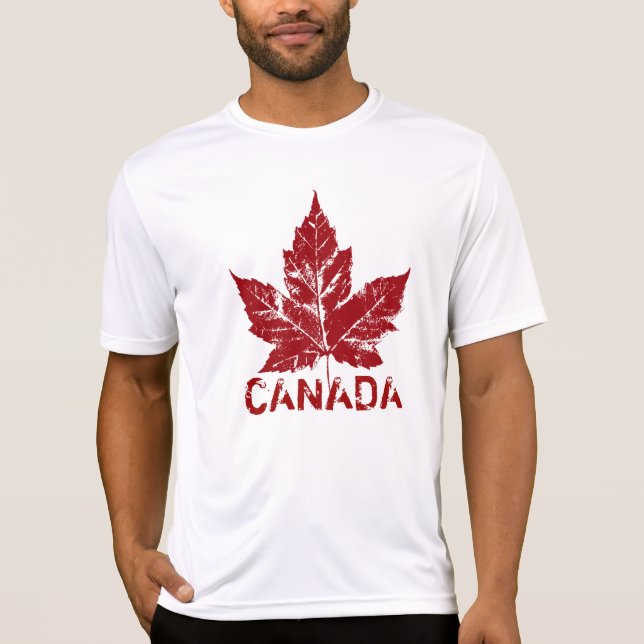 Coola Kanada T-shirt Retro Maple Löv Souvenir (Framsida)