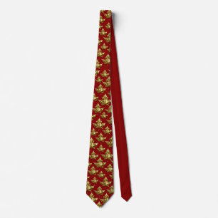 Coola Kanada Tie Roligt Guld Kanada Maple Löv Tie Slips