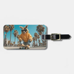Coola Kangaroo i solglasögon på Skateboard Bagagebricka