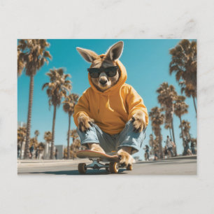 Coola Kangaroo i solglasögon på Skateboard Helg Vykort