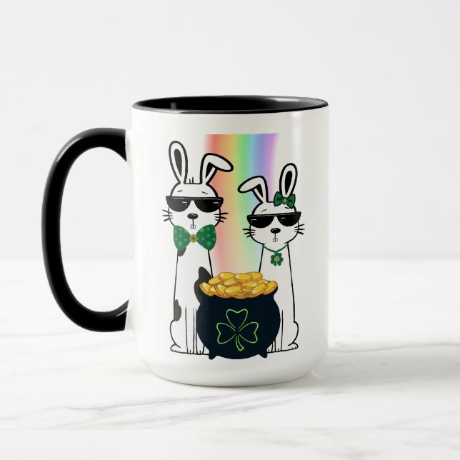 Coola kaniner och guldgryta mugg (Vänster)