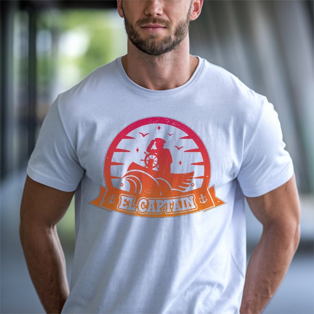 Coola Kapten Ankare Båt Och Segling Retro T Shirt (Skapare uppladdad)