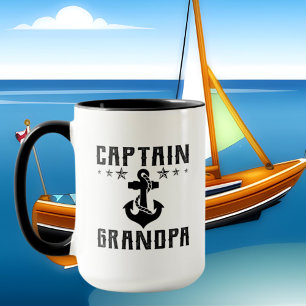 coola Kapten Grandpa ord art Mugg