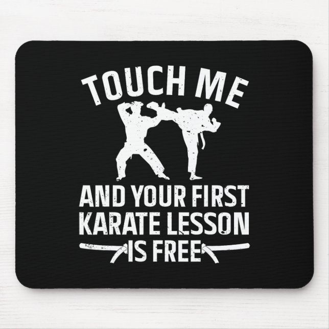 Coola Karate Art För manar Women Karate Black Bält Musmatta (Framsidan)