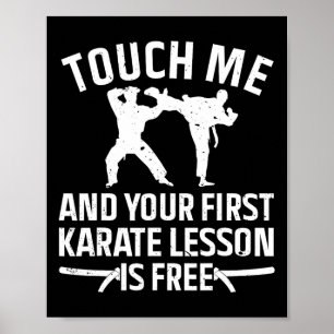 Coola Karate Art För manar Women Karate Black Bält Poster