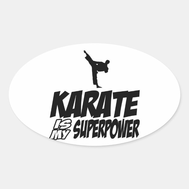 Coola KARATE-design Ovalt Klistermärke (Framsida)