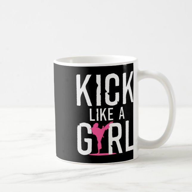 Coola Karate Gift Kickboxing Karate Älskare Taekwo Kaffemugg (Höger)