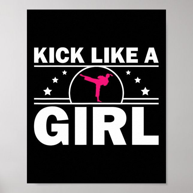 Coola Karate Gift Kickboxing Karate Älskare Taekwo Poster (Framsidan)