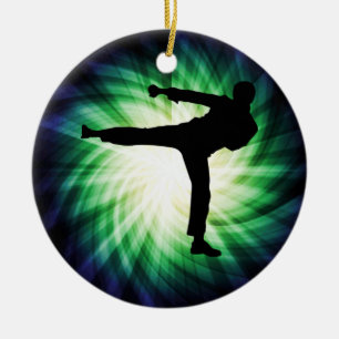 Coola Karate Kick Julgransprydnad Keramik