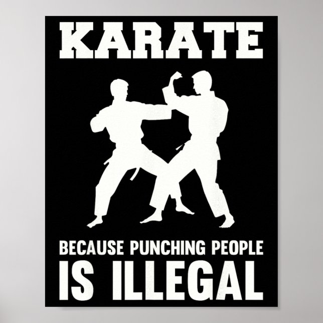 Coola Karate Martial Arts Karate för att Slå mig Poster (Framsidan)