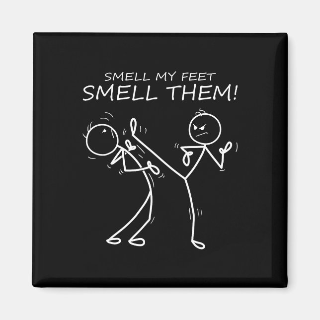 Coola Karate Smell min feet smell dem Funny Karate Magnet (Framsidan)