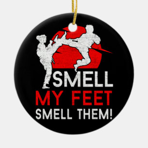 Coola Karate Smell My Feet Smell De Karate Martia Julgransprydnad Keramik