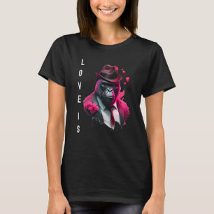 Coola Kärlek är med hjärtdjur Alla hjärtans dag T Shirt