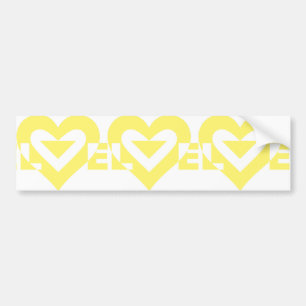 Coola Kärlek-grafik, Gult Bildekal