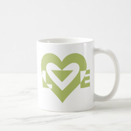 Coola Kärlek-grafik, Sage Grönt Kaffemugg
