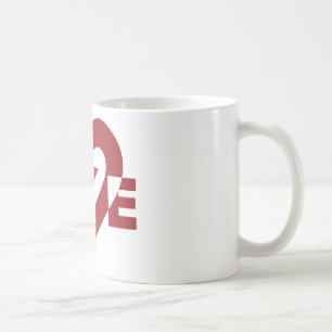 Coola Kärlek Graphic, Burgandy Kaffemugg