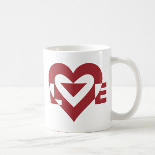 Coola Kärlek Graphic, Burgandy Kaffemugg