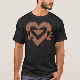 Coola Kärlek Graphic, Mocha Brown Tee Shirt