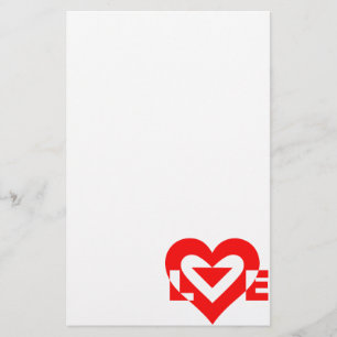 Coola Kärlek Graphic, Red Brevpapper