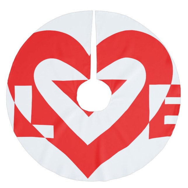 Coola Kärlek Graphic, Red Julgransmatta Borstad Polyester (Framsidan)