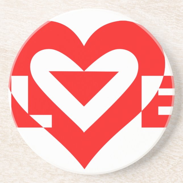 Coola Kärlek Graphic, Red Underlägg (Framsidan)