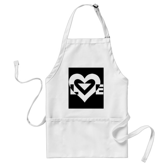 Coola Kärlek Graphic, vit Förkläde (Framsidan)