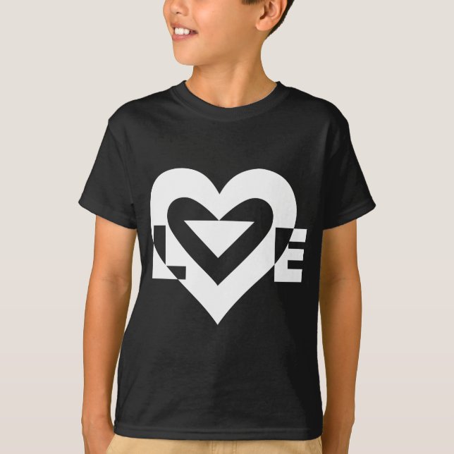 Coola Kärlek Graphic, vit Tee Shirt (Framsida)